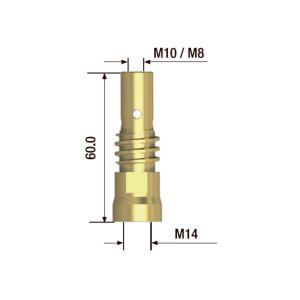 FUBAG Адаптер контактного наконечника сварочного аппарата  M10х60 мм (2 шт.) в Череповце фото