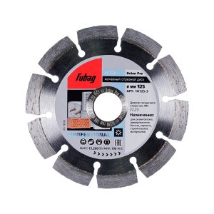 Алмазный отрезной диск FUBAG Beton Pro D125 мм/ 22.2 мм по бетону в Череповце фото