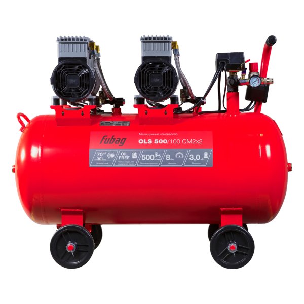 Компрессор воздушный безмасляный малошумный FUBAG OLS 500/100 CM2х2 + Набор пневмоинструмента (5 предметов) в ПОДАРОК в Череповце фото