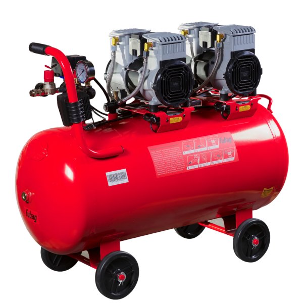 Компрессор воздушный безмасляный малошумный FUBAG OLS 500/100 CM2х2 + Набор пневмоинструмента (5 предметов) в ПОДАРОК в Череповце фото