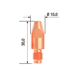 FUBAG Контактный наконечник M8х30 мм ECU D=1.4 мм (10 шт.) в Череповце фото