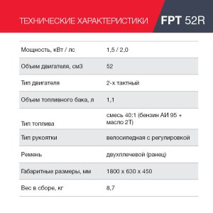 Бензиновый триммер FUBAG FPT 52R в Череповце фото